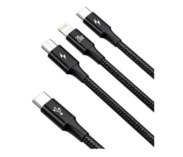 Baseus Kabel USB 3w1 Rapid Series 20W 1.5m - 1266444 - zdjęcie 3